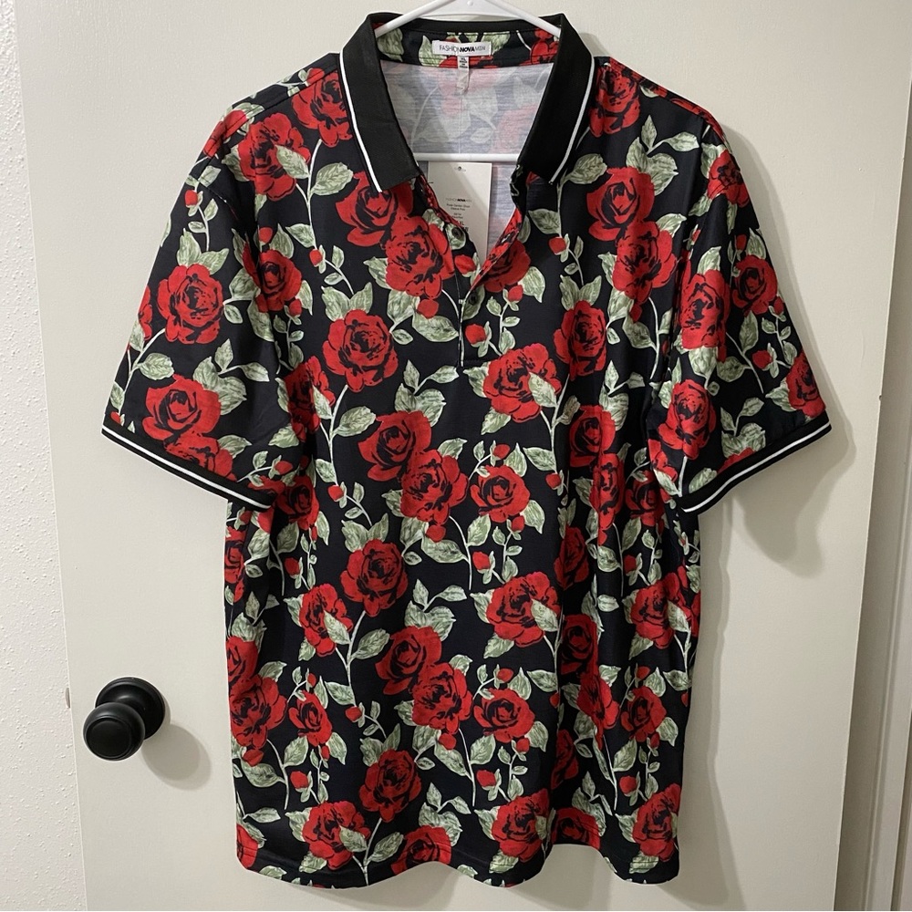 Men’s Rose Garden Short Sleeve Polo - XL